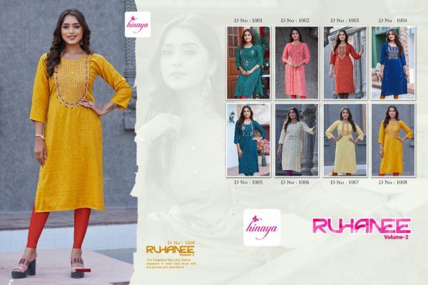 Hinaya Ruhanee Vol 2 New Fancy Designer Kurti Collection